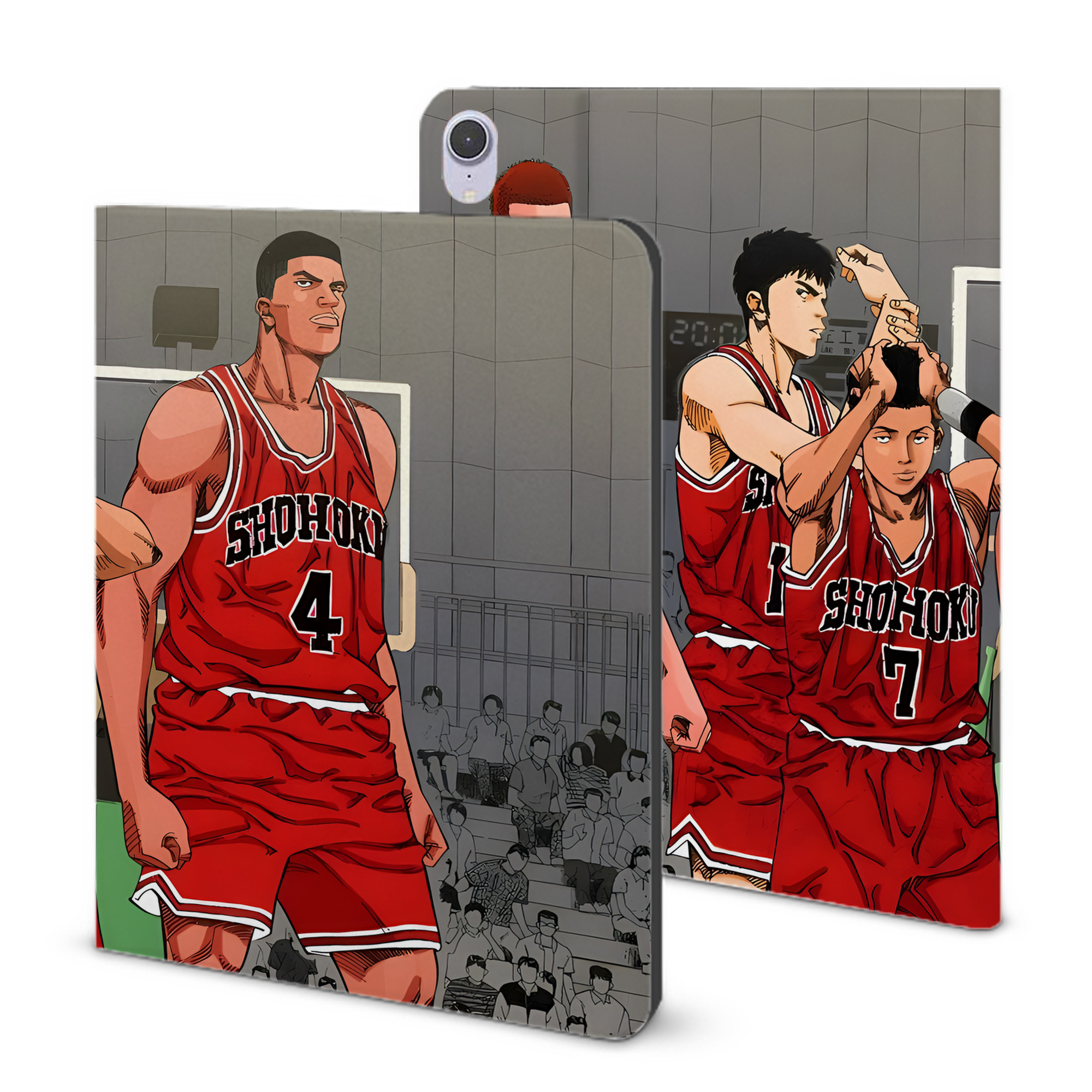 （画像用） SLAM DUNK／スラムダンク IPad ケース ブック型 PUレザー TPU 耐衝撃 軽量 薄型 ペン収納なし 全面保護 IPad 各モデル対応